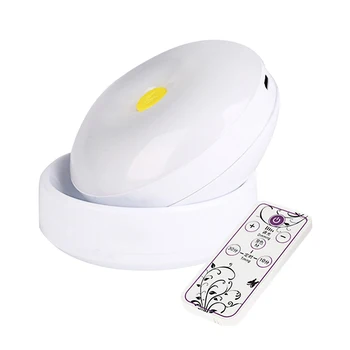 

USB Rechargeable With Remote Controller Wall Home Round LED Night Light Easy Install Adjustable Brightness Touch Control Bedside
