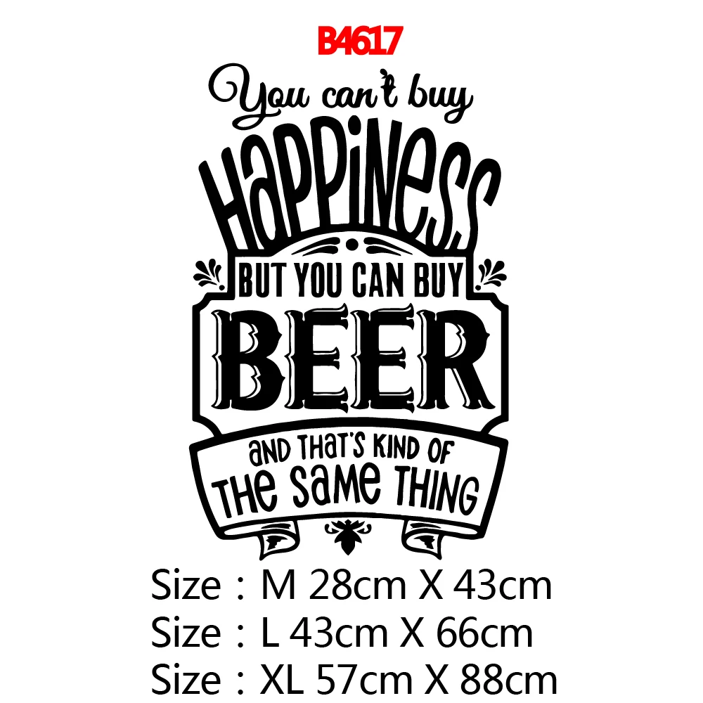 DIY Art beer Wall Stickers Modern Fashion Wall Sticker Removable Wall Sticker Room Decoration