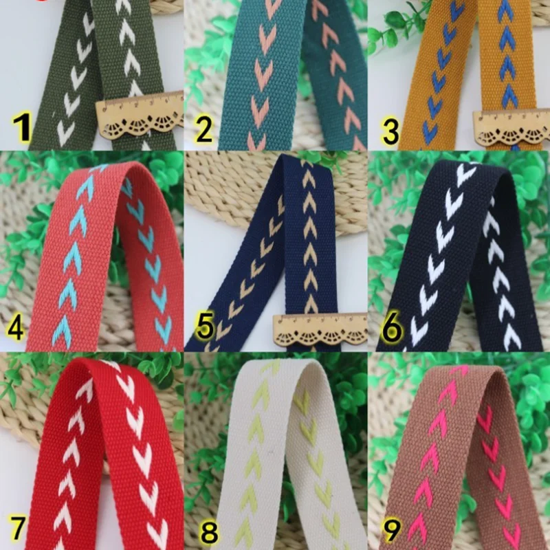 Canvas Webbing Belt HL 2 Yards 38MM Wide New Webbing Thickened Color Jacquard Canvas Cotton Belt Bags Shoes Hats Decorative Accessories canvas belt canvas ribbon belt canvas webbing belt