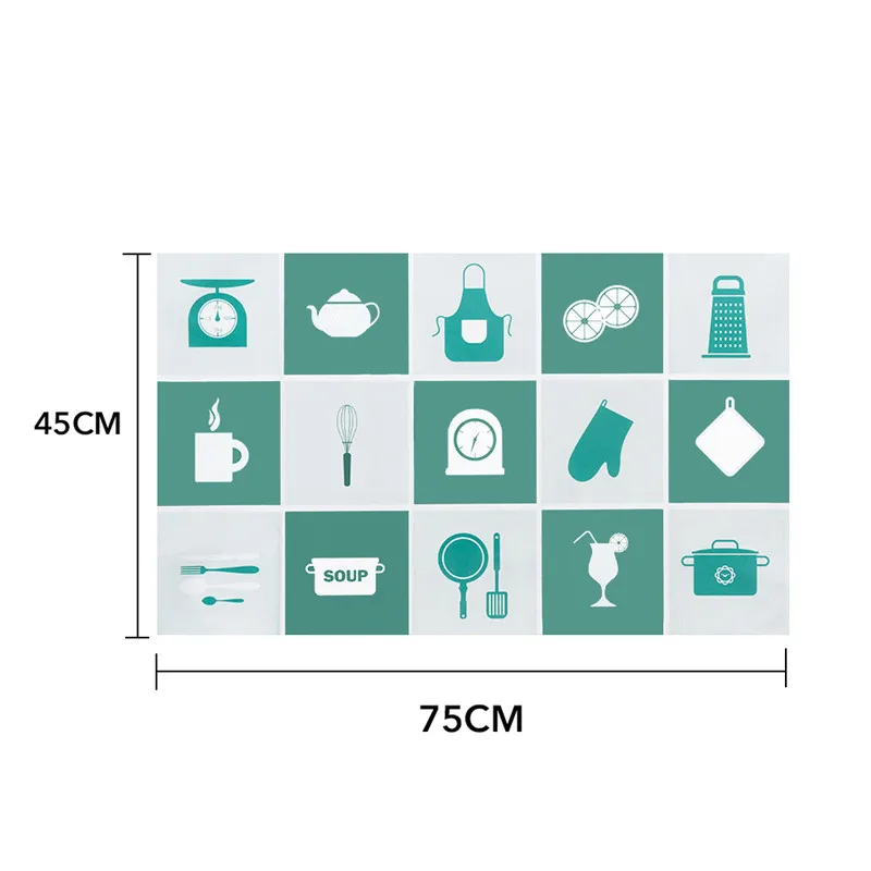 75*45 см Кухня анти-масляные наклейки на стену мульти-стиль домашний декор настенные художественные наклейки домашние декоративные обои посуда