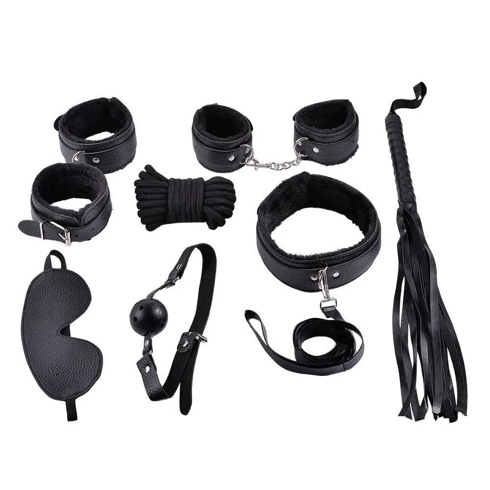 Friction Flute Plush Sexy 7 Seven Pieces Plush Leather Adult Toy Adult Passion Sex Products Tied Bondage