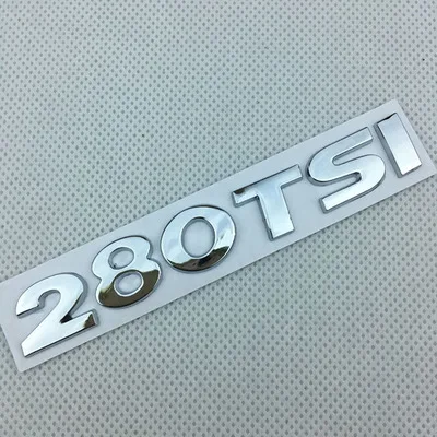 Автомобильный Стайлинг 11,6*1,7 см Металл Серебро 230 280 330 380 TSI эмблема значок задний багажник логотип тела наклейки, автоаксессуары - Цвет: 280TSI  (1PC)