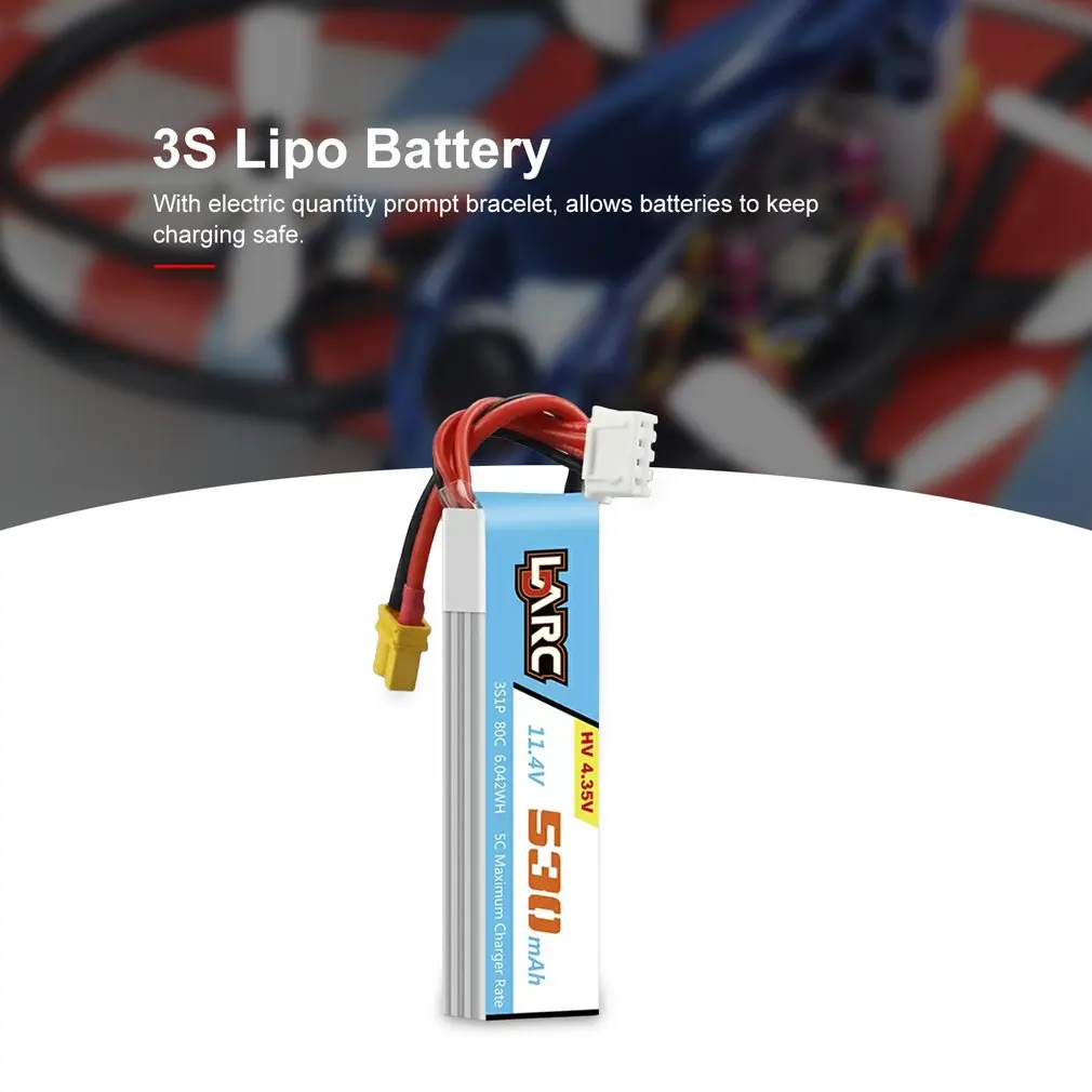 LDARC 11,4 V 530mAh 80C 3S Lipo аккумулятор набор для сборки дрона Высокое качество литиевая батарея электрическая Подсказка для LDARC 90GTI