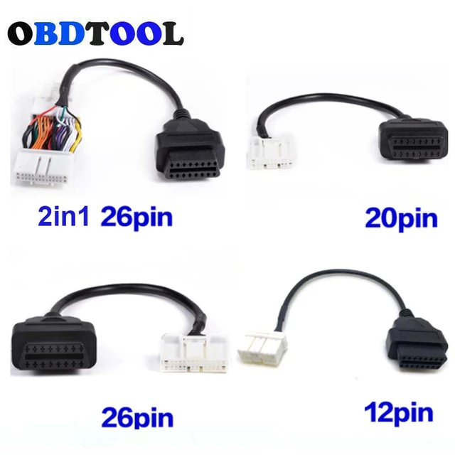 Conector OBD2 para Tesla Modelo 3Y, cabo de carro, macho para fêmea,  adaptador automático, 26Pin, 12 Pin, 16Pin, fêmea - AliExpress