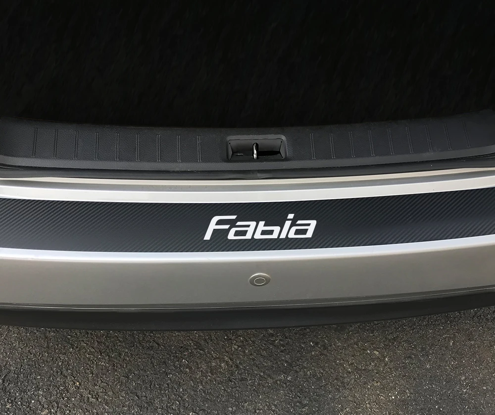 Наклейки на задний бампер багажника для Skoda Octavia 2 A7 A5 Fabia 3 Rapid Superb 3 Kodiaq Scala Karoq Kamiq аксессуары