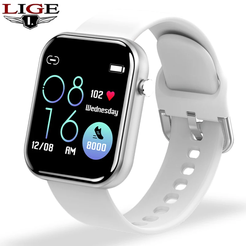 LIGE Smart Watch Fitness Tracker Men Women Wearable Devices Smart Band Heart Rate Monitor Sports Smart Bracelet for IOS Android