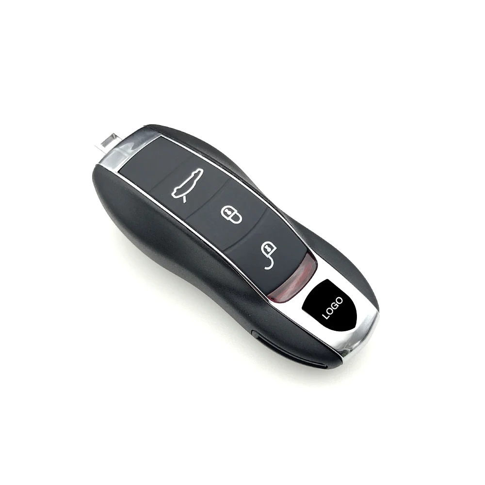 4 цвета чехол для автомобильного ключа для porsche panamera macan 911 718 971 9YA дистанционный смарт-ключ боковая оболочка держатель Защита Крышки - Название цвета: Black A