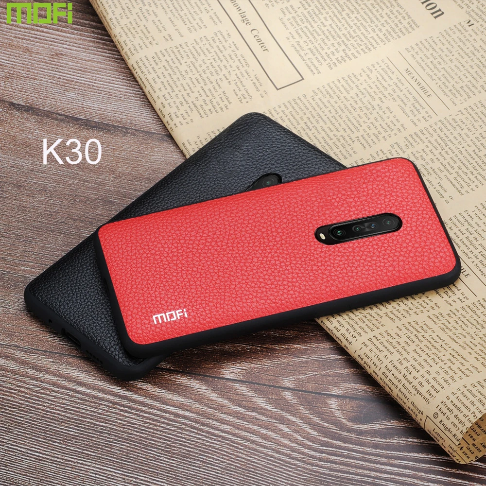 Чехол для Xiaomi Redmi K30 чехол Mofi защитный с перчатками в деловом стиле красный черный