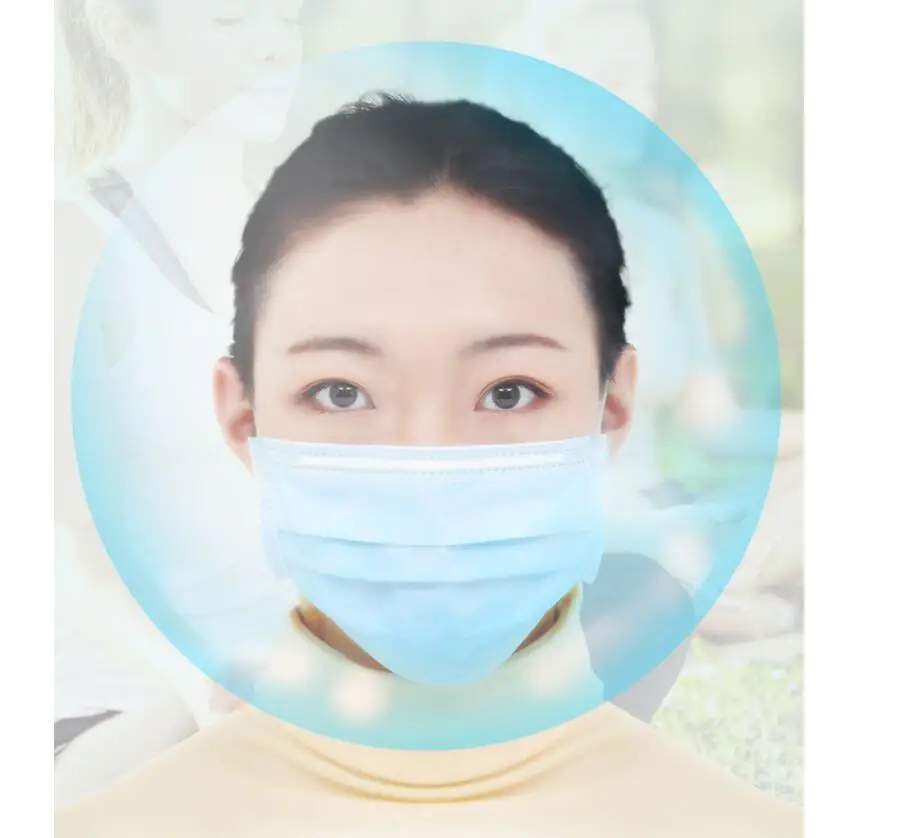 

3 layers 100pcs Protect Mouth Cover Face Dust Mask prevent Anti virus formaldehyde masks N02086