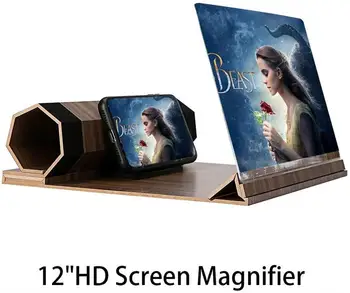 

Mobile Phone Video Screen Magnifier 12 Inch HD Radiation-proof Stereoscopic Amplifying Glass Desktop Bracket Amplifier Holder