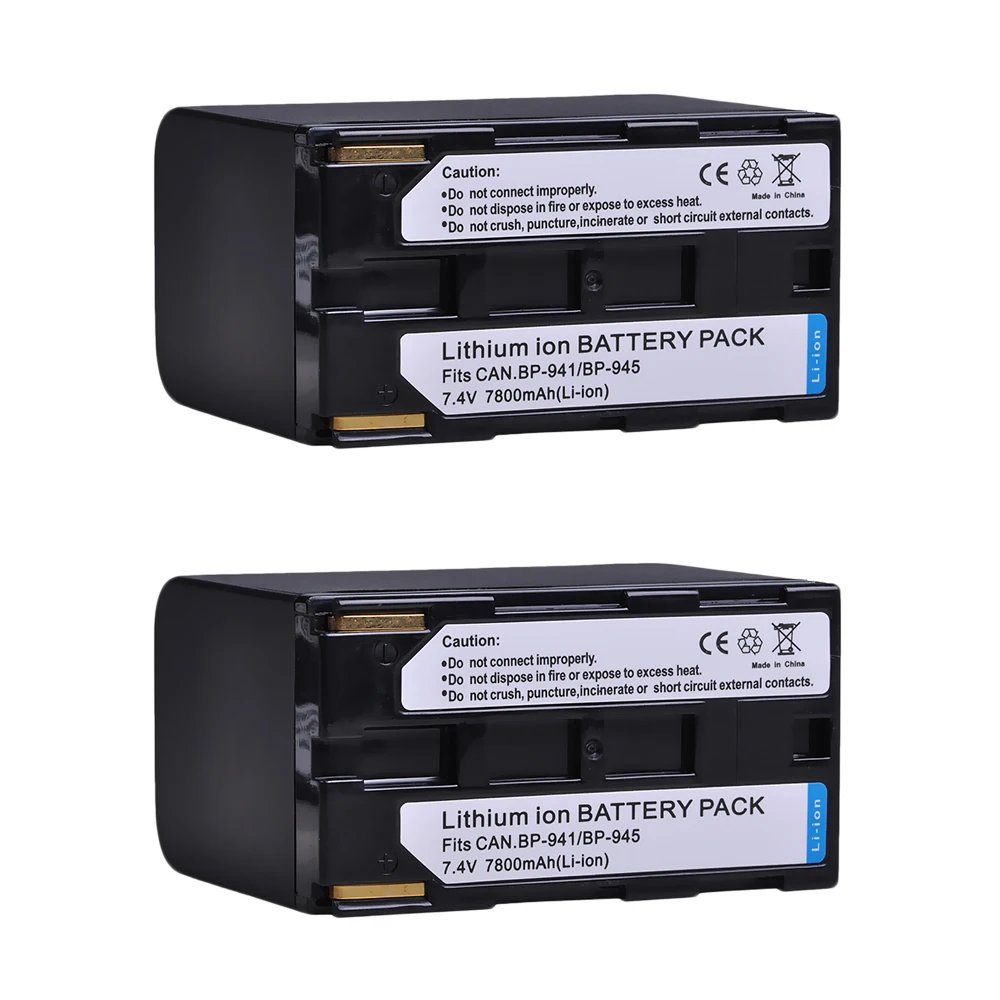 

2x BP-941 BP-945 BP941 BP945 Rechargeable Battery for Canon GL1, GL2, XH A1, A1S, XH G1, G1S, XL H1, H1A, XL H1S, XL1, XL1S, XL2