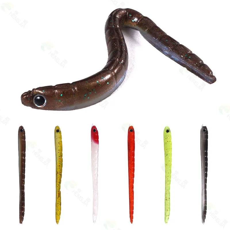 

HENGJIA 10pcs 9cm 1.7g Soft Silicone Fishing Lure Minnow Saltwater Freshwater Worms Wobblers Artificial Bait Bass Tackle Jigs