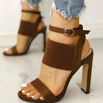 

Women Sandals Summer New women shoes Female Ankle Strap Fish Mouth Exposed Toe High-Heels 9cm Sandals Ankle Strap Ladies Shoes