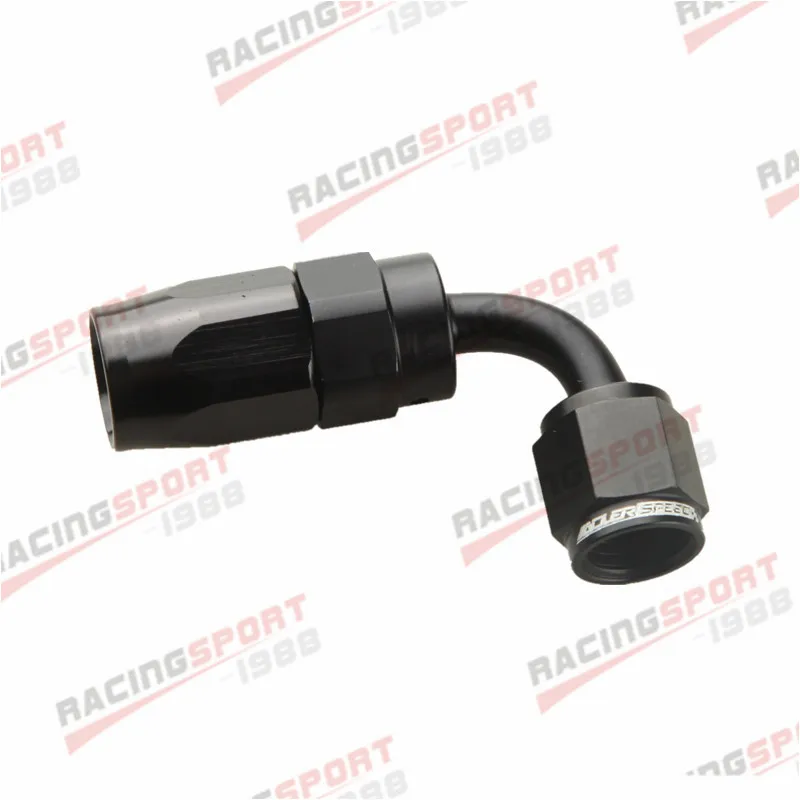 

4AN AN4 90D SWIVEL OIL FUEL GAS LINE HOSE END FITTING ADAPTOR black