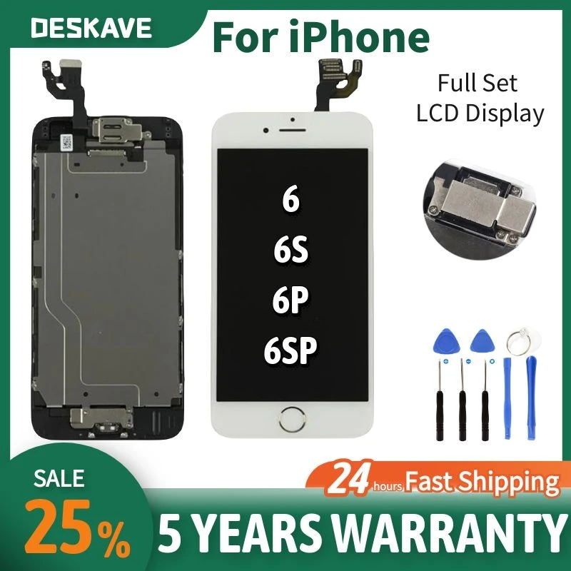 

Complete LCD Screen For Apple iPhone 6 6S Plus 6P 6SP Display Touch Digitizer Full Set Assembly Replacement+Camera+Home Button