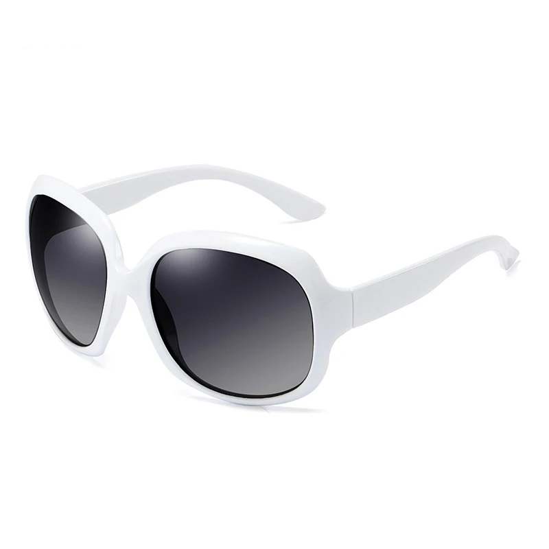 Женские солнцезащитные очки, Роскошные,, винтажные, Овальные, негабаритные, поляризационные, уф400, высокое качество, солнцезащитные очки, oculos de sol - Цвет линз: White
