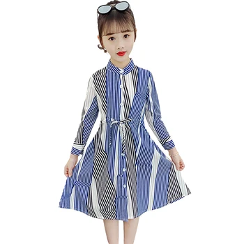 

Kids Dresses For Girls Striped Party Blouse Dress For Girls Casual Style Kids Dress Spring Autumn Girls Clothes
