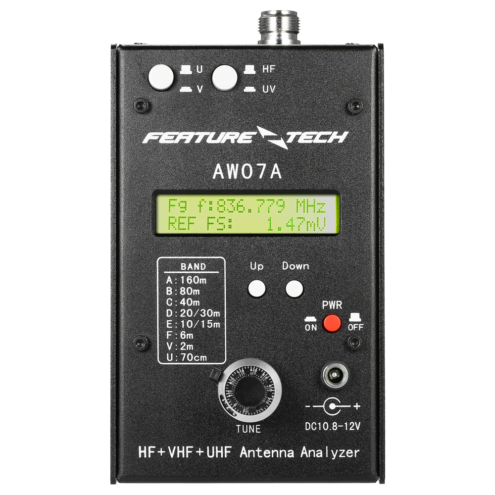 AW07A HF/VHF/UHF 160 м сопротивление SWR антенна анализатор метр для Ham Радио Hobbyist DIY