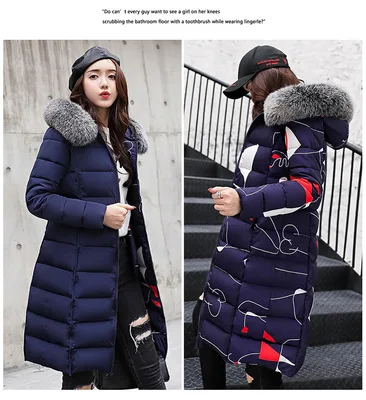 Горячее предложение, зимнее пальто для беременных размера плюс M-3XL, с капюшоном, модное, более размера, с меховым воротником, плотное пуховое пальто, пуховое хлопковое пальто, женская куртка - Цвет: 5