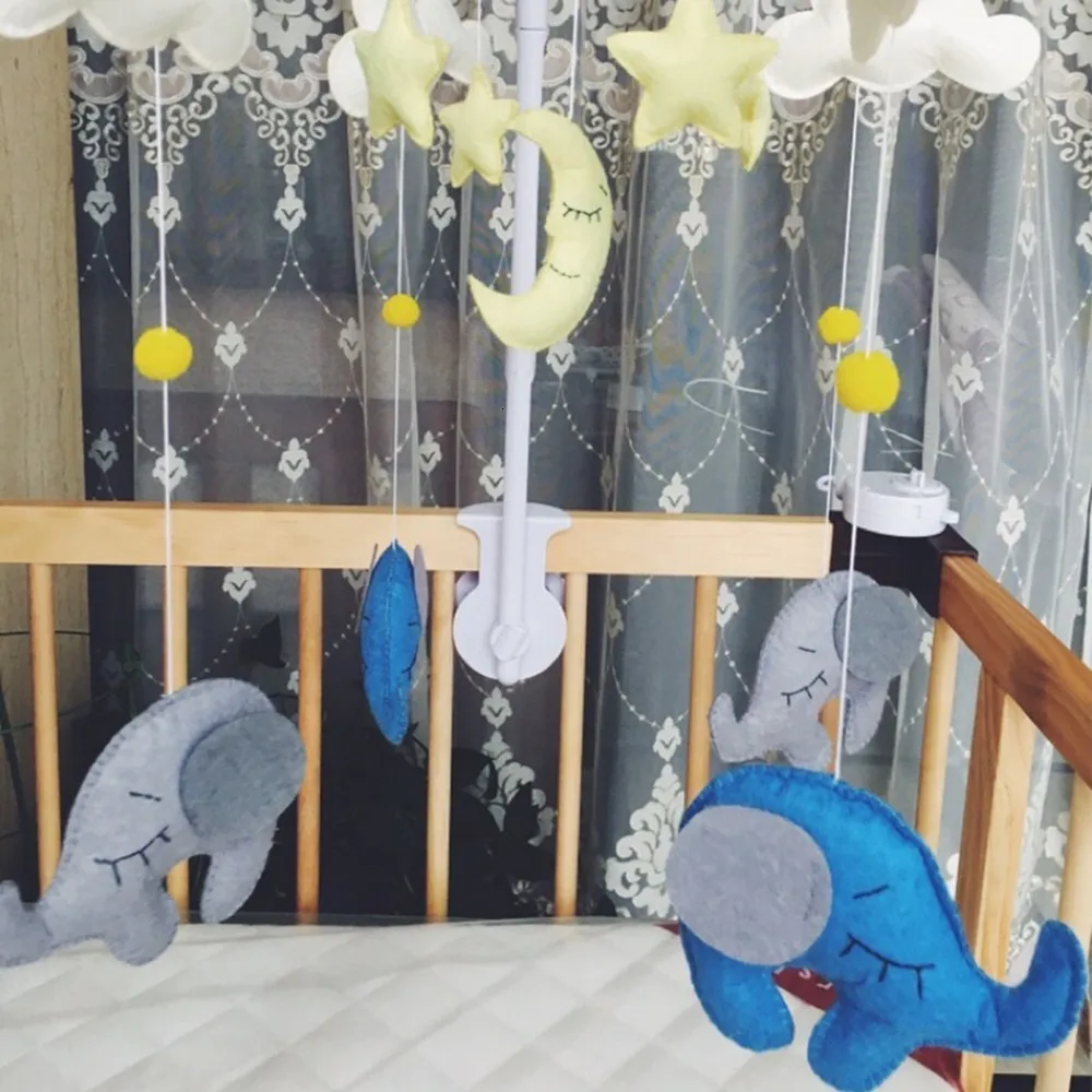 DIY Bed Bell Baby Toy Crib Holder Rattles Clockwork Music Box Handmade Material Package Toy Pregnant Mom Handmade Toys For Baby