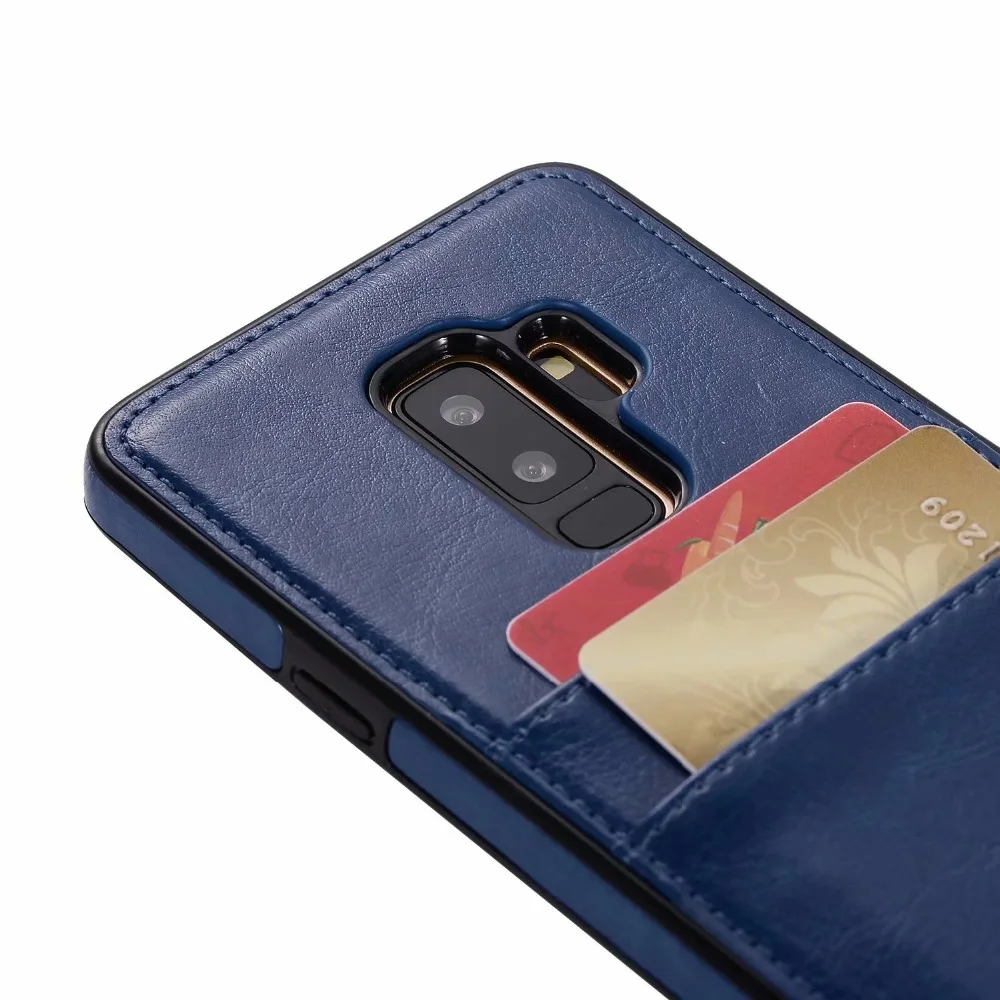 Чехол для карт из искусственной кожи для samsung Galaxy S10 S10 Plus S10E, чехол для samsung S6 Edge, S7 Edge, Note 8, 9, кошелек со слотом для карт
