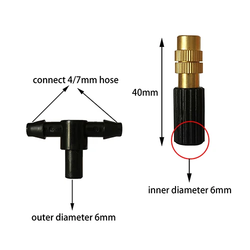 D 10Pcs Brass Misting Nozzle Garden Greenhouse Irrigation Atomization Sprinkler Patio Cooling System Sprayer - Цвет: D