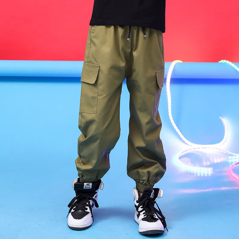 Брюки армейского зеленого цвета топ для девочек женская одежда детская