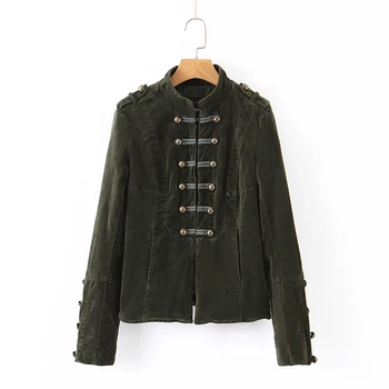

2019 Women Vintage Gothic Autumn Outwear Basic Jacket Black Long Sleeve High Quality Ladies Coat