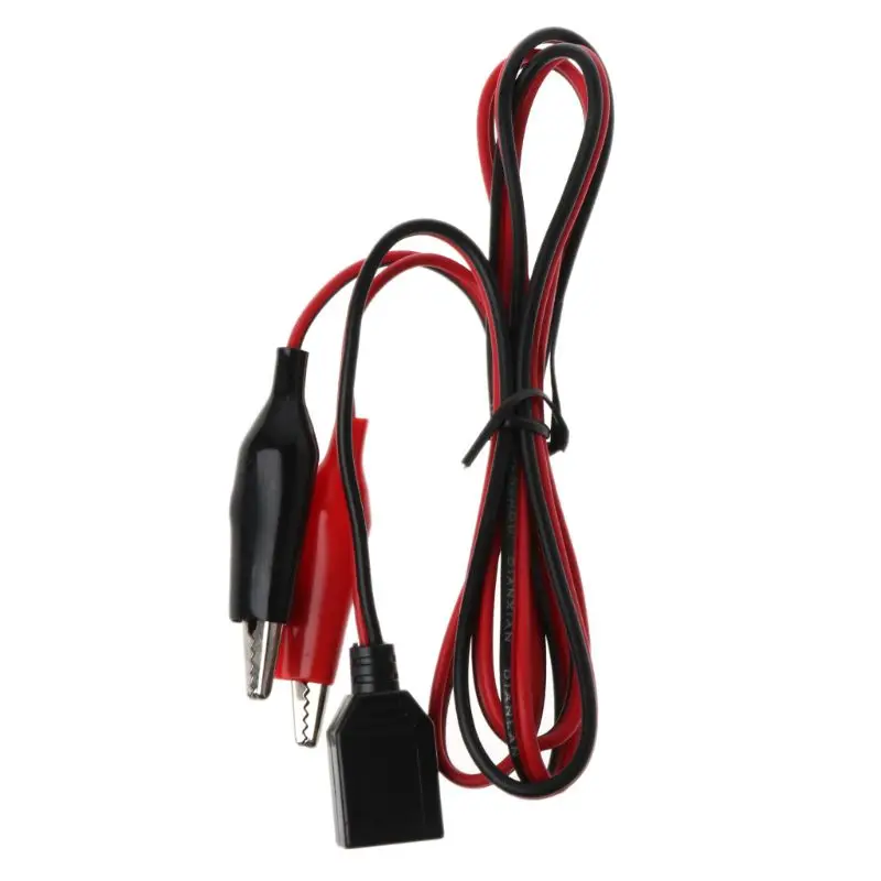 1 шт. USB 2,0 Мужской Женский зажим-крокодил провод USB тестер детектор Вольтметр постоянного тока мощность амперметра кабель питания - Цвет: USB female to Clips
