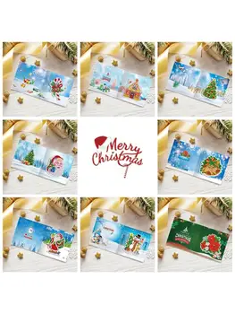 

Christmas Card 5D Diamond Painting Kits Christmas Tree Santa Claus Full Drill Ne 449C