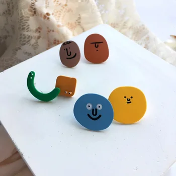 

S925 Needles Simple Creative Playful GIRL'S Design Daily Life Outfit Fashion Ear Stud Cool Ear Stud Earrings Female