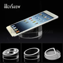 Support de sécurité en acrylique pour tablette, rond et transparent, pour Apple, Samsung Shop, tablette PC, antivol, exposition et vente 