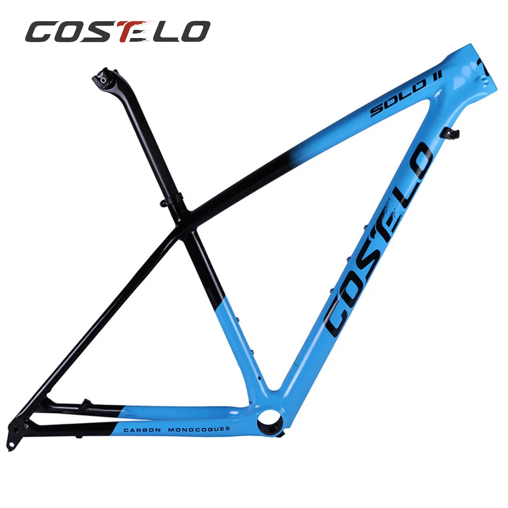 Flash Deal 2019 T1000 Carbon Fiber Costelo SOLO II Mountain MTB 29er Carbon frame bicycle frame seatpost clamp only 820-920g Super light 1