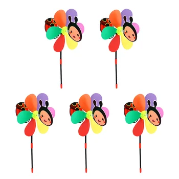 

5Pcs Windmill Lawn Outdoor Pinwheels Wind Spinners Cartoon Windmill Decoration for Decoration
