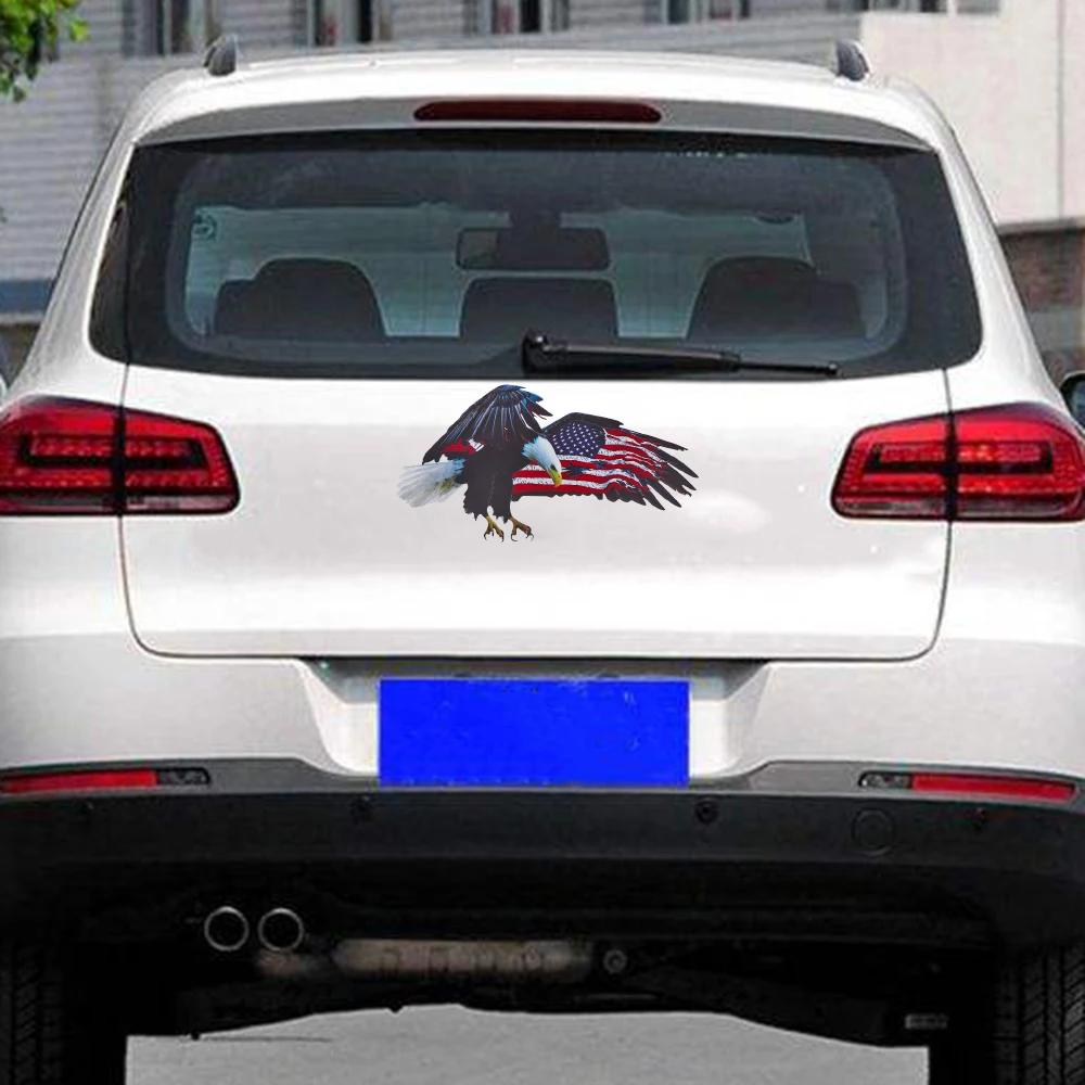 Американский с флагом США и орлом автомобиля Стикеры грузовик акрилатовые