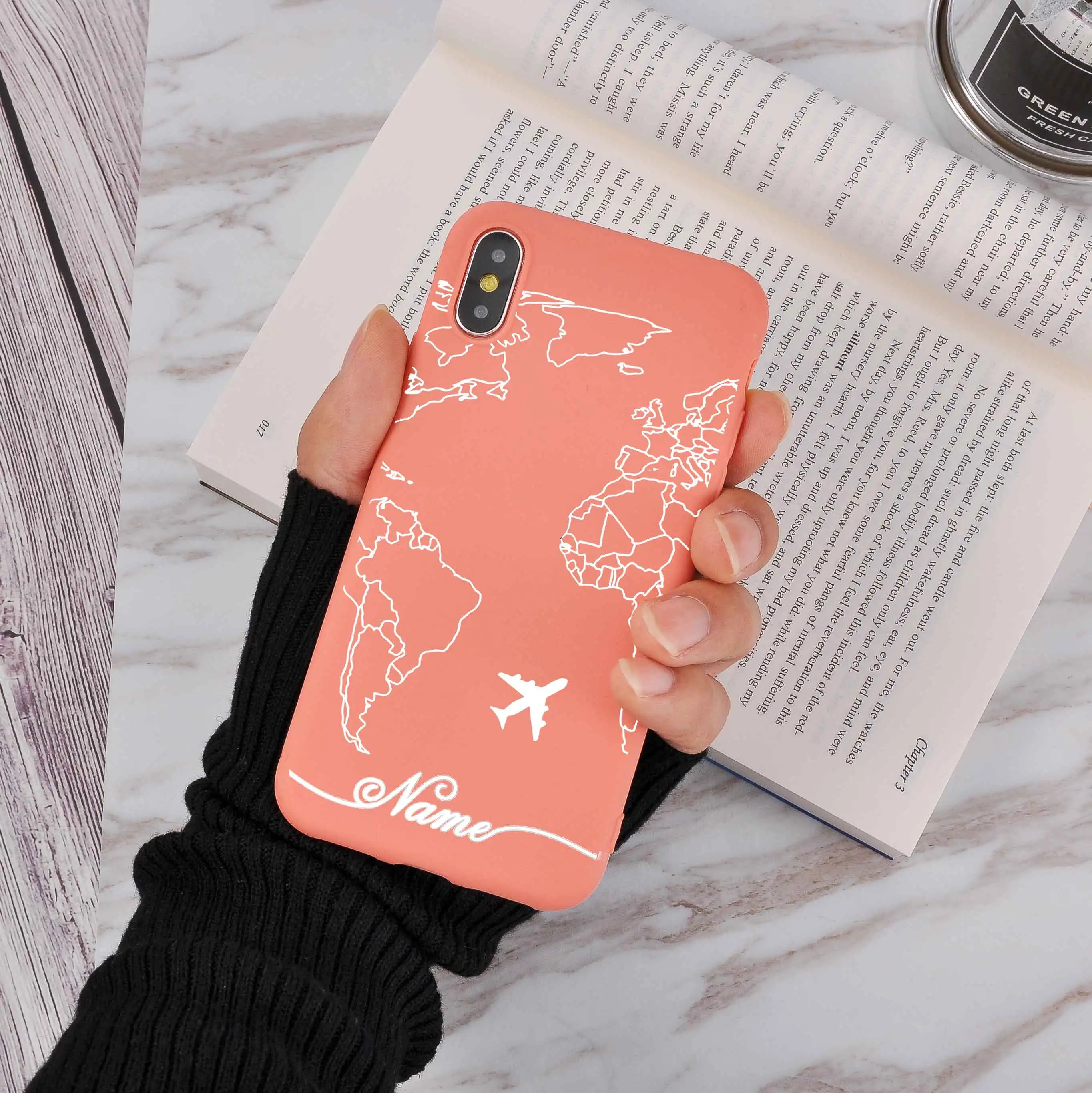 

DIY Name Custom Design Print Case Cover For iPhone 11 Pro Max X XS Max XR 5 S E 6 6s 7 8 Plus Map Customized For Soft TPU Cases
