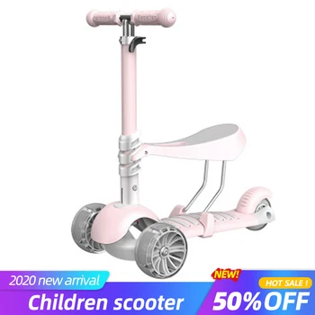 

ARDEA Child Scooter 2-6 Ages flashing wheel Adjustable Boy Girl Kids Scooter folding Aluminum alloy skateboard