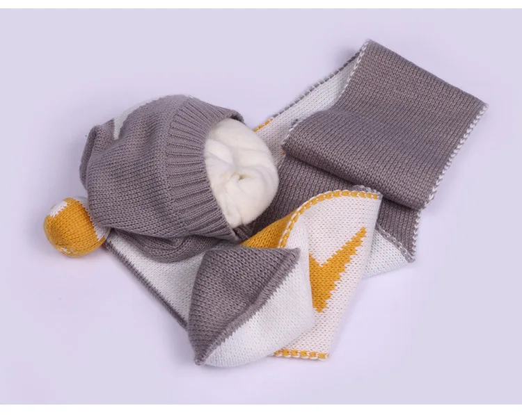 Г. Maylisacc, корейский стиль, для детей 0-3 лет, вязанные шарф и шапка, комплект для мальчиков и девочек, осенне-зимние теплые комплекты из 2 предметов