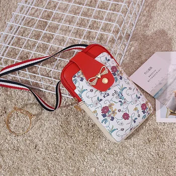 

sling bagNew Korean fashion small print neck phone change pu color shoulder slung bag bags