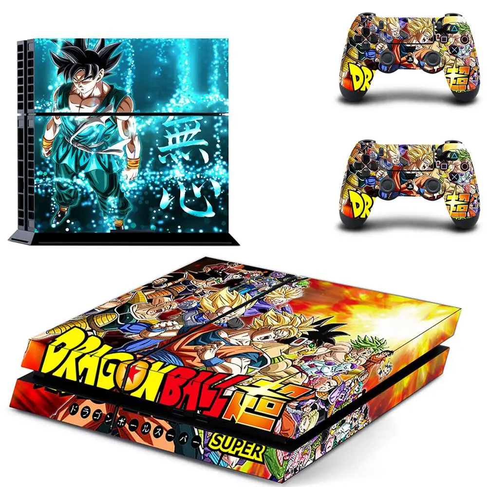 Dragon Ball Z Супер полное покрытие лицевые панели PS4 Наклейка для PlayStation 4 консоль и