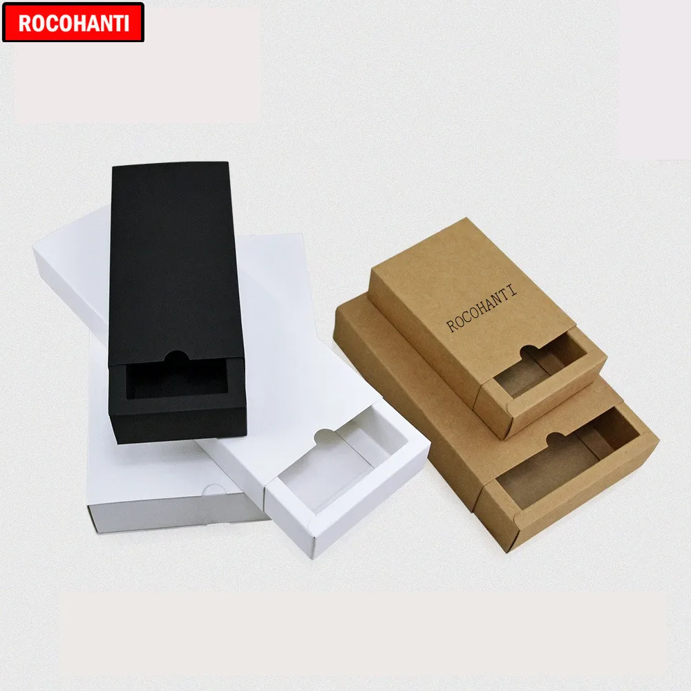 

50PCS 350 gsm Paperboard Paper Drawer Gift Packaging Box Customized Logo Printing Clothing Carton Box