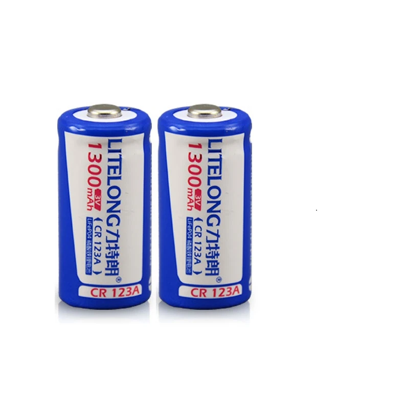8PCS Large capacity 1300mAh 3V CR123A rechargeable battery LiFePO4 16340 lithium battery + 1PCS CR123a smart charger