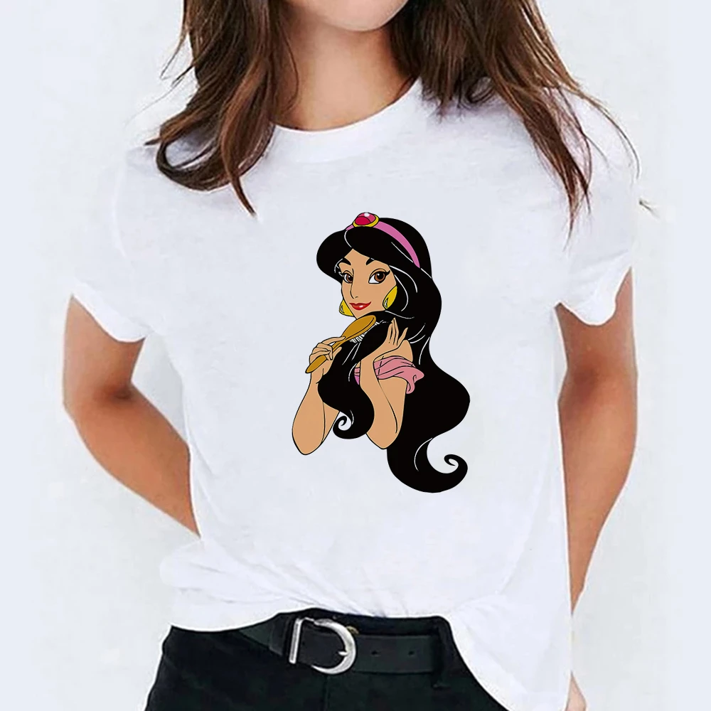 Ir al circuito ozono Tendencia Camiseta de princesa jasmín de Disney para mujer, ropa de calle Harajuku  Aladdín, Ulzzang, Hip Hop, envío directo|Camisetas| - AliExpress