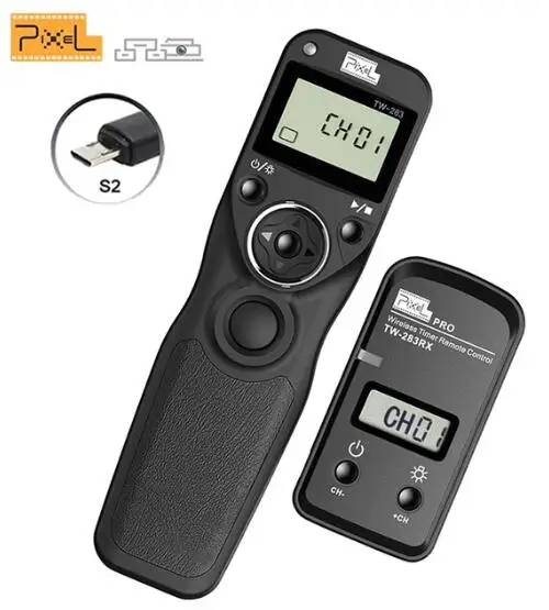 Pixel TW-283 Беспроводной Таймер Пульт дистанционного управления спуска затвора(DC0 DC2 N3 E3 S1 S2) кабель для Canon Nikon sony камера TW283 VS RC-6 - Цвет: TW283-S2