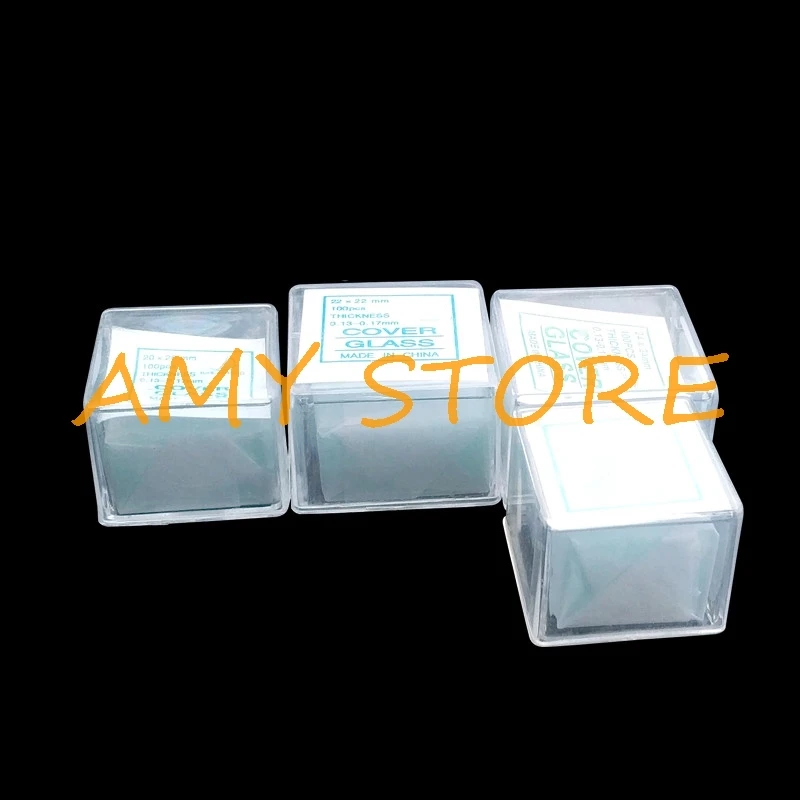 100 шт. прозрачные направляющие для микроскопа Coverslips Coverslides Cover Glass 18x18 20x20 22x22 24x24 24x32