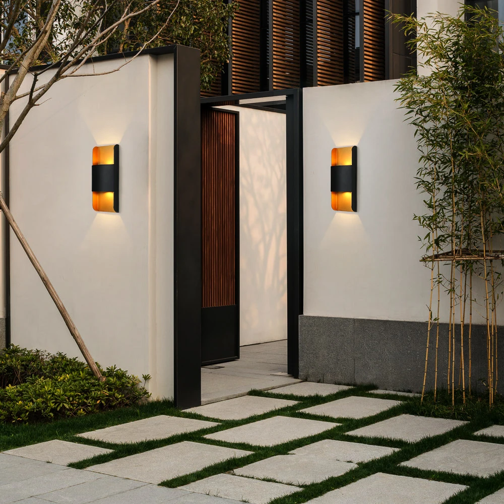 10W Waterproof Patio Boundary Wall Light Double Side Lighting Cob Exterior Ip65 Led Indoor Outdoor Wall Sconce Lamp European