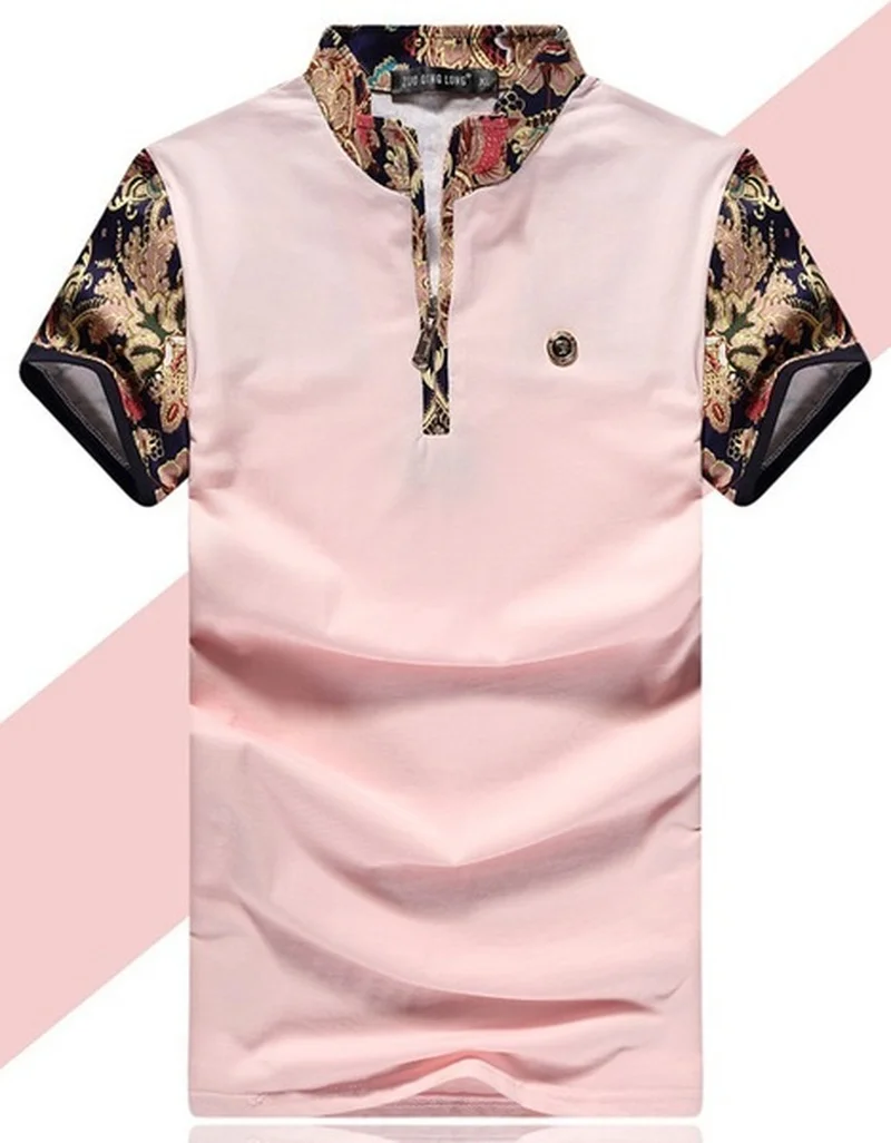 ZOGAA, Camisa masculina, Мужская рубашка поло, s, хлопок, короткий рукав, поло, мужские, цвет, одинаковый, с рисунком, со стоячим воротником, топы, мужские блузы, топы