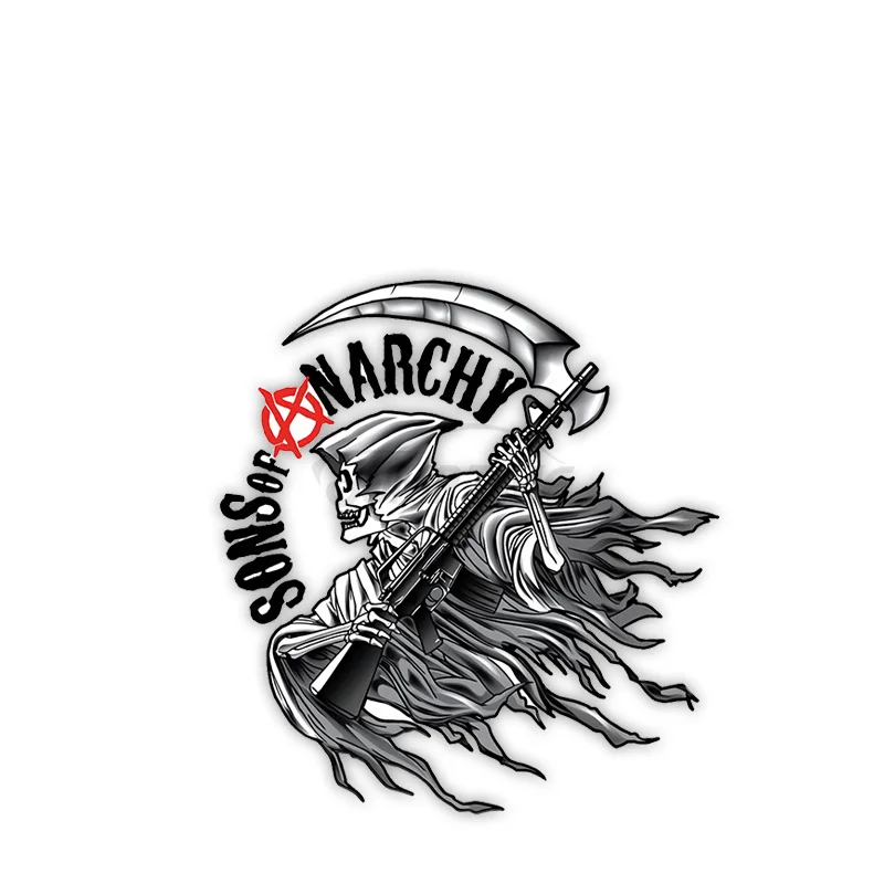 car stickers OFK  Personalized Jump Time Son of Anarchy Auto Parts Decal, Waterproof and Sunscreen Repair Trunk Decoration Sticker13*13CM funny car decals Car Stickers