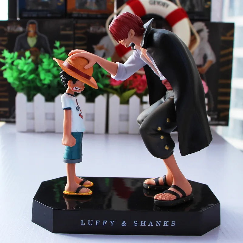 

15cm Anime One Piece Four Emperors Shanks Straw Hat Luffy PVC Action Figure Going Merry Doll Collectible Model Toy Figurine