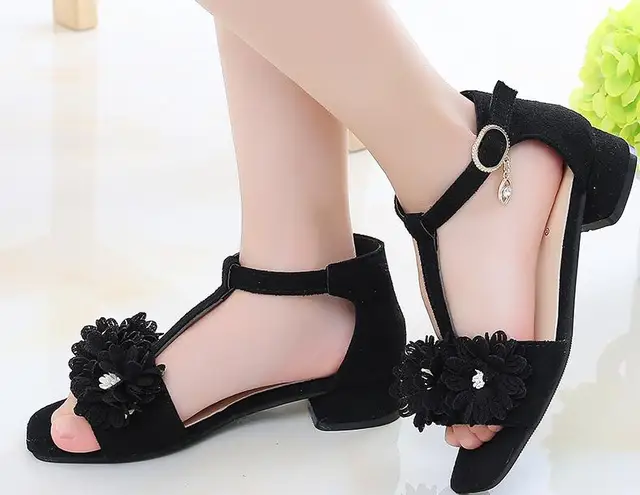 High-heeled Princess Shoes Big Girl Sandals Children Summer Shoes 2022 New  Fashion Gladiator 3 4 5 6 7 8 9 10 11 12 Years Old - Sandals - AliExpress